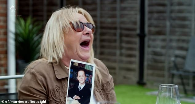 Embarrassing: Bringing out an envelope of printed photographs, Jordan and Chanita were joined by his mum as she reminisced about her son's younger years