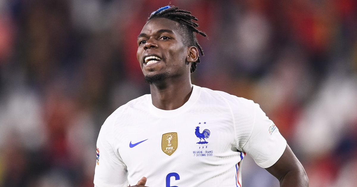 Paul Pogba plays for France against Belgium.  in the UEFA Nations League.
