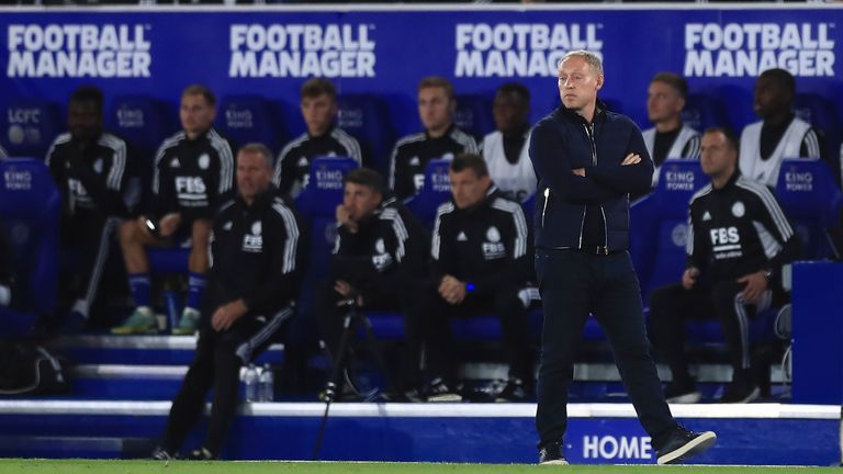 Nottingham Forest head coach Steve Cooper in the loss to Leicester