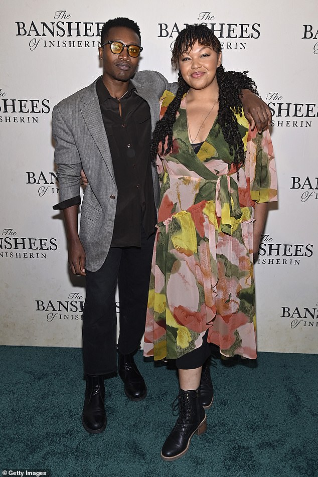 Ato and Chalia: Ato Blankson-Wood and Chalia Latour walk the red carpet at the screening of The Banshees of Inisherin