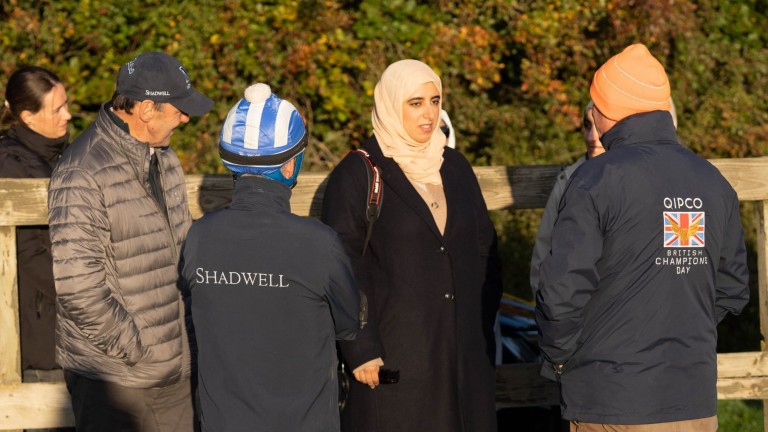 Sheikha Hissa with Team Shadwell and William Haggas on Thursday morning