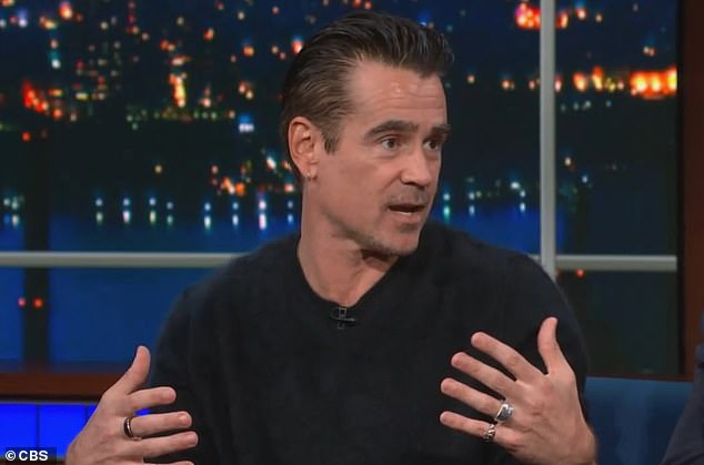 Long ovation: Colin Farrell explained how he tried to leave his 15-minute standing ovation at the Venice Film Festival on Monday night on The Late Show with Stephen Colbert on CBS