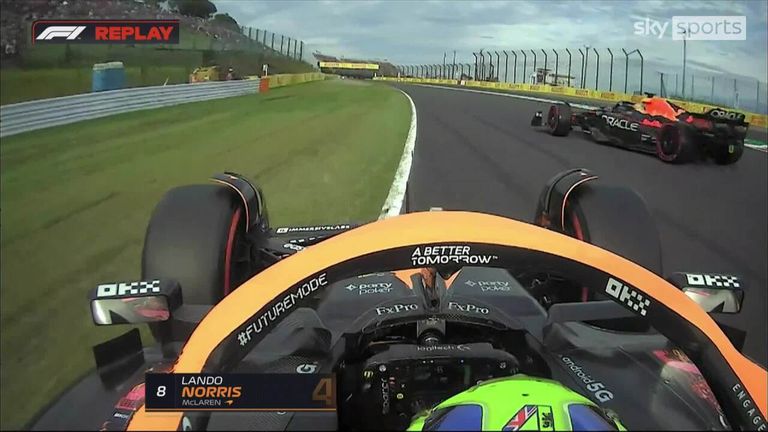Lando Norris de McLaren a réussi à éviter un accident avec Max Verstappen lors de la dernière partie des qualifications à Suzuka