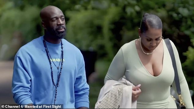 Issues: Kasia (right) was baffled when upon arrival to husband Kwame Badu's (left) hometown of Leyton, east London, he took her around the local park instead of showing his home
